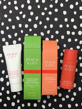 Peach & Lily Duo, Velvet Biome Smoothing Silky Ointment, Glass Skin Polisher